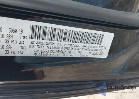 2018 Jeep Cherokee Latitude Fwd z USA, uszkodzony, nr VIN 1C4PJLCBXJD595427